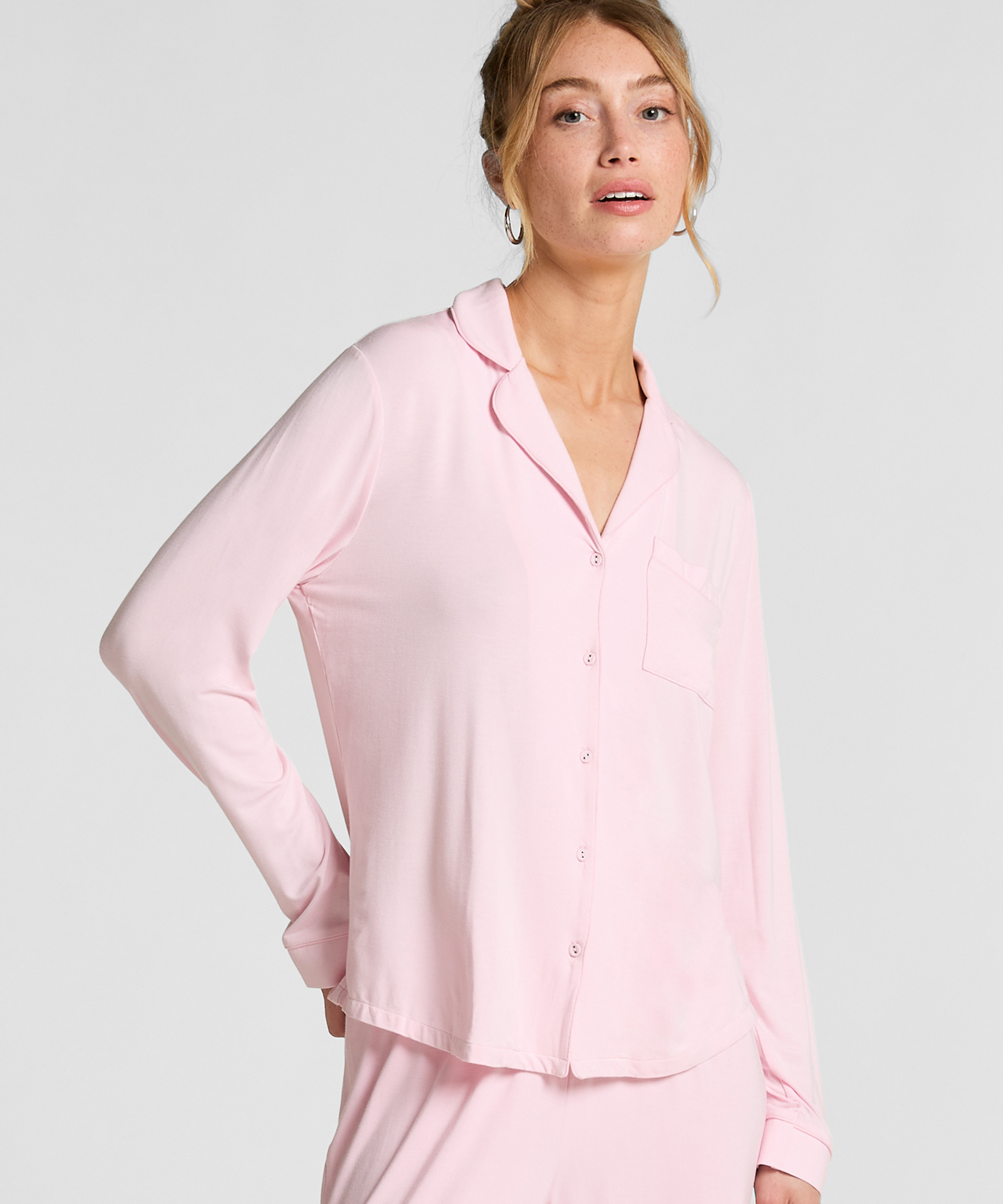 Veste à manches longues en jersey Essential, Rose, main