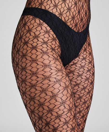 Collants en crochet, Noir