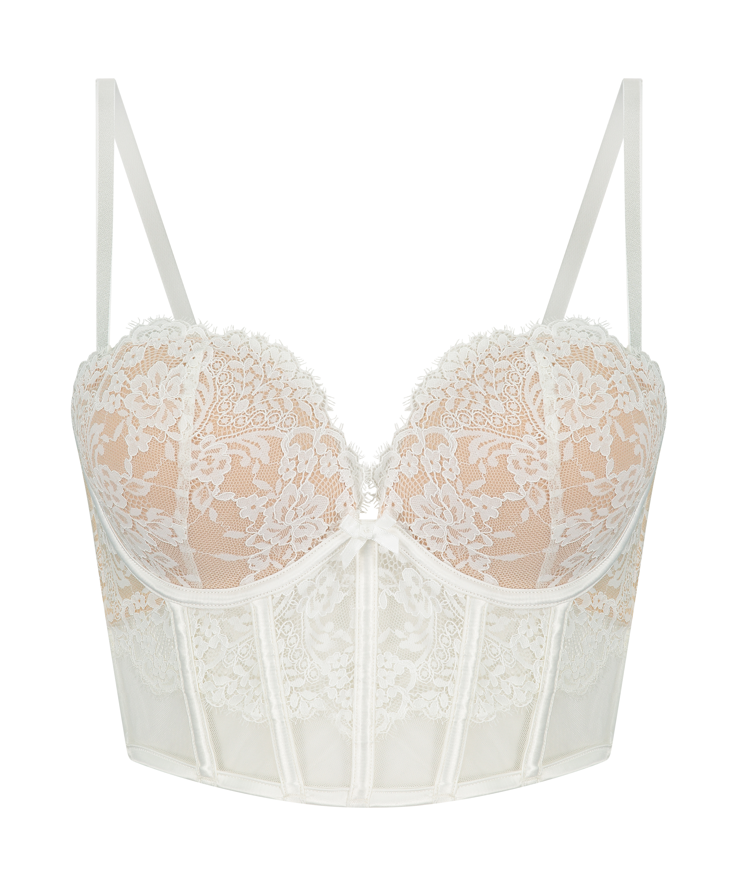 Soutien-gorge bustier Maximizer rembourré à armatures Chlo, Blanc, main