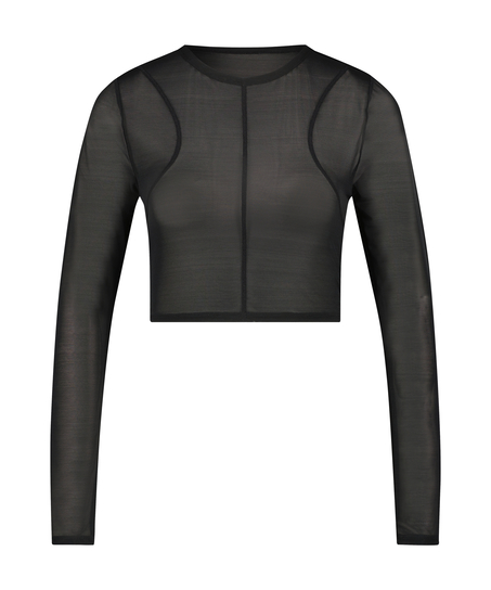 Haut en mesh Lia HKM x NA-KD, Noir