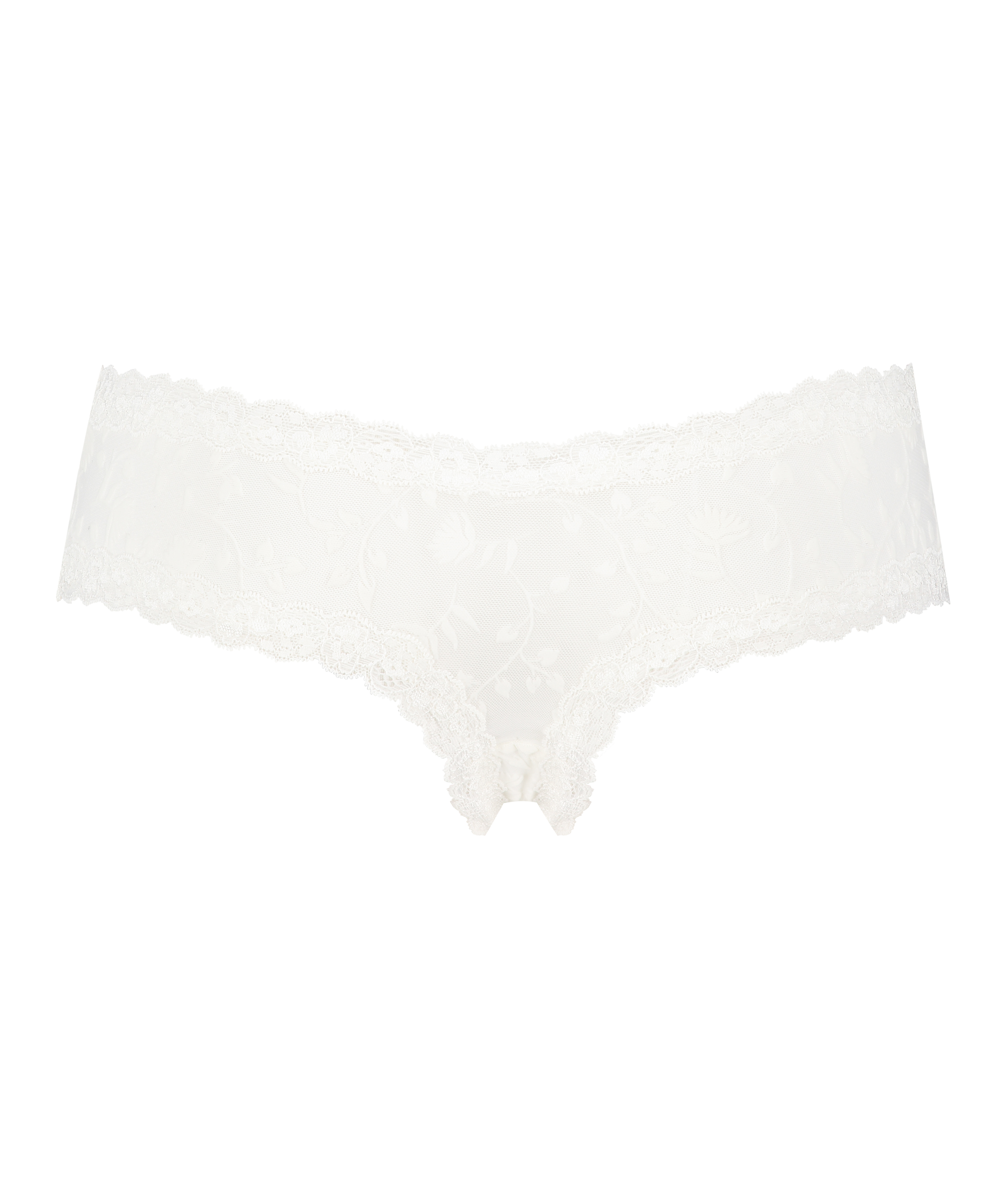 Slip brésilien V-shape mesh, Blanc, main