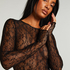 Robe Slip Lace, Noir