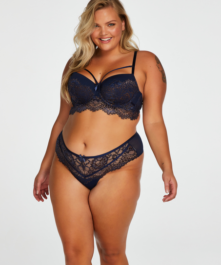 Soutien-gorge long rembourré à armatures Rya, Bleu
