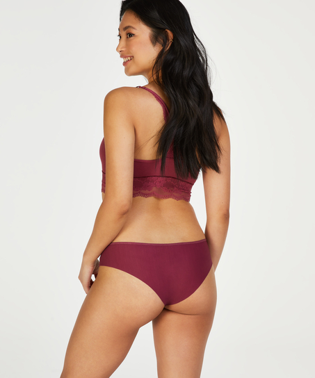 Slip brésilien invisible Stripe mesh, Rouge