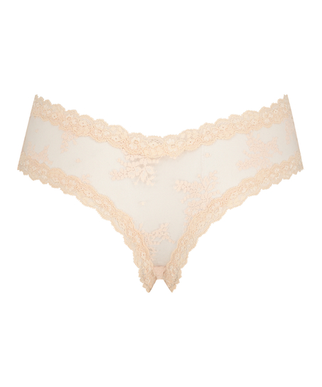 Slip brésilien V-shape mesh, Rose
