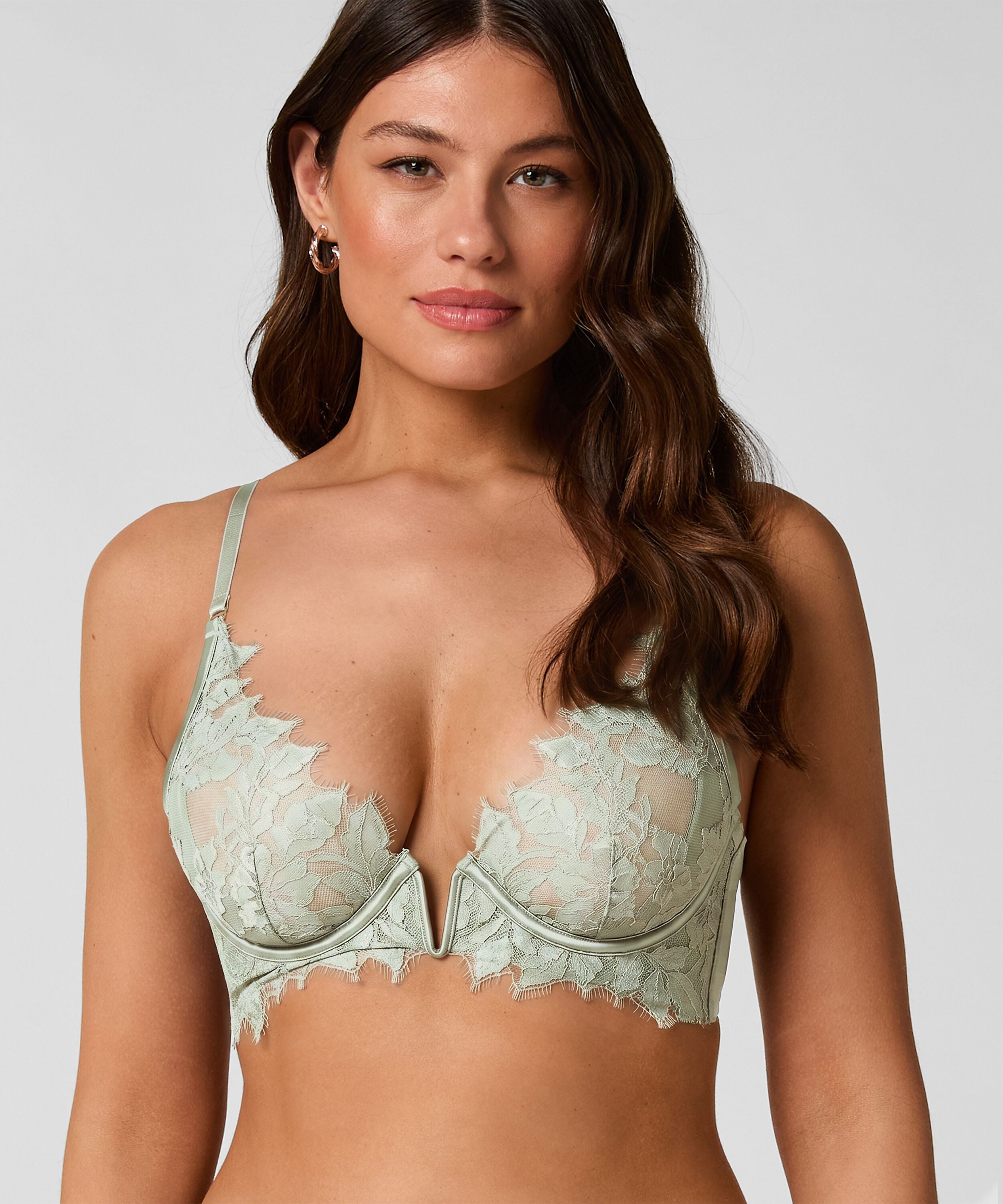 Malou Soutien-Gorge Armatures Sans Rembourrage, Vert Malou Soutien-Gorge Armatures Sans Rembourrage, Vert