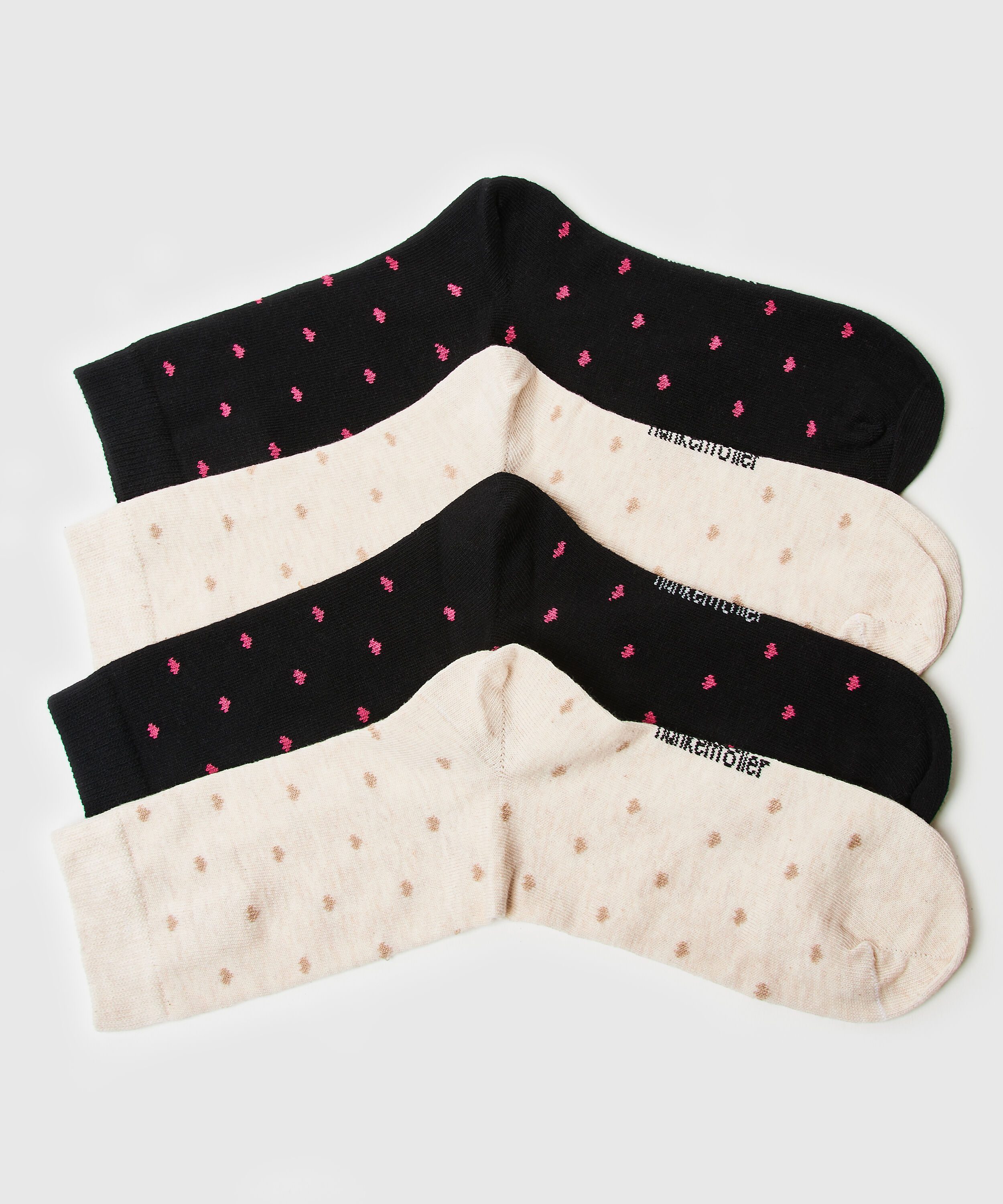 2 Paires de Chaussettes en Coton, Noir