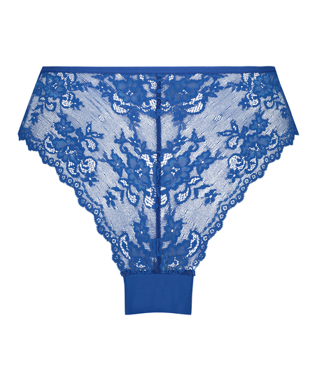 Slip brésilien Invisible Lace Back, Bleu