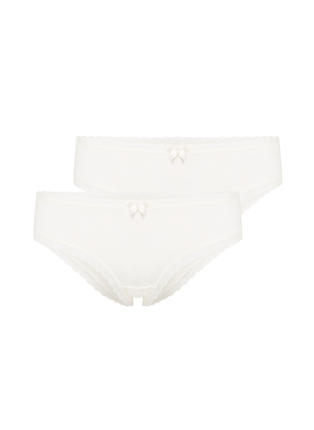 Lot de 3 shorts brésiliens en coton Georgia, Blanc
