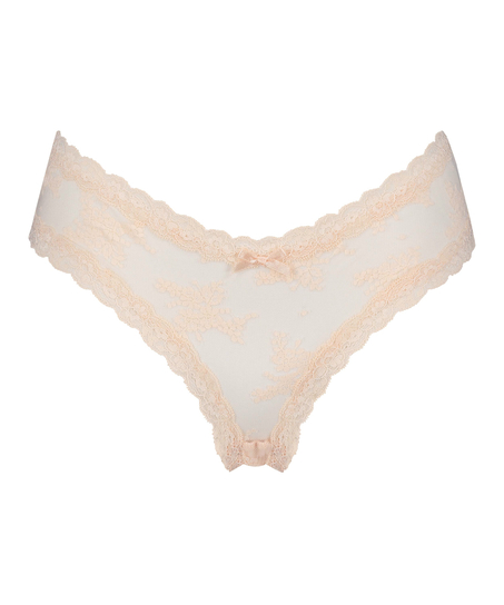 Slip brésilien V-shape mesh, Rose