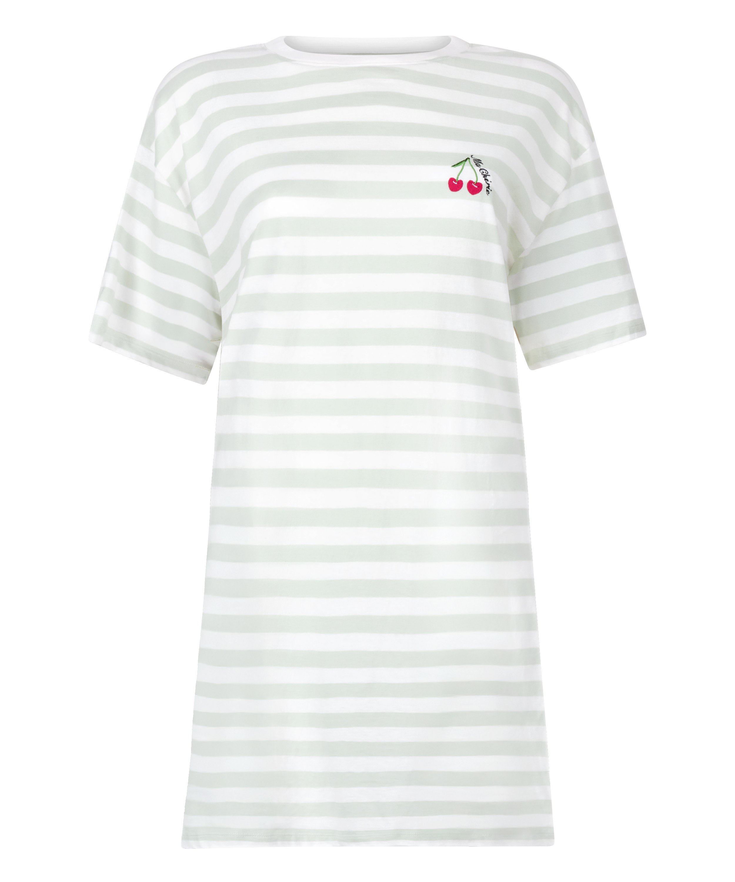 Chemise de nuit col rond, Vert, main