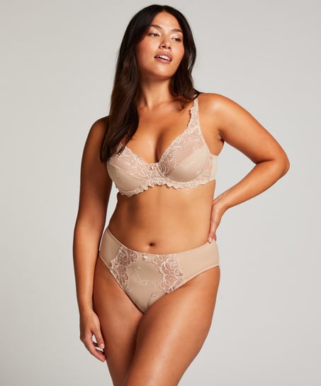 Slip taille haute Diva, Beige