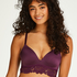 Soutien-gorge push-up préformé sans armatures Evey, Violet