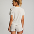 Haut de pyjama à manches courtes Loose Fit, Beige