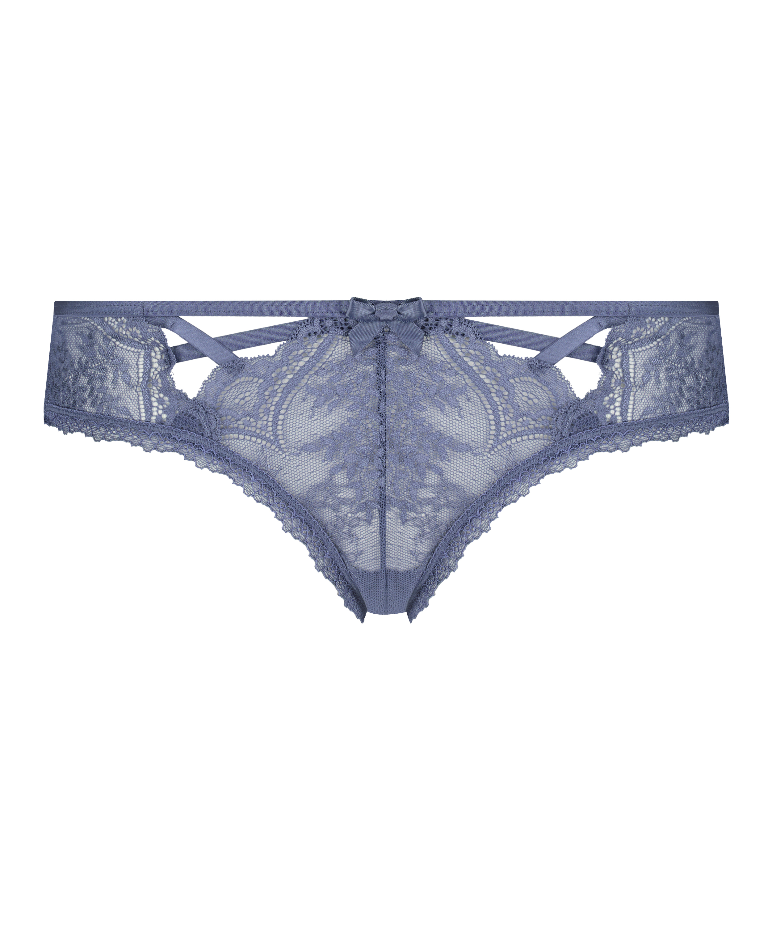 Slip brésilien Lacey, Bleu, main