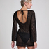 Robe de plage en crochet, Noir