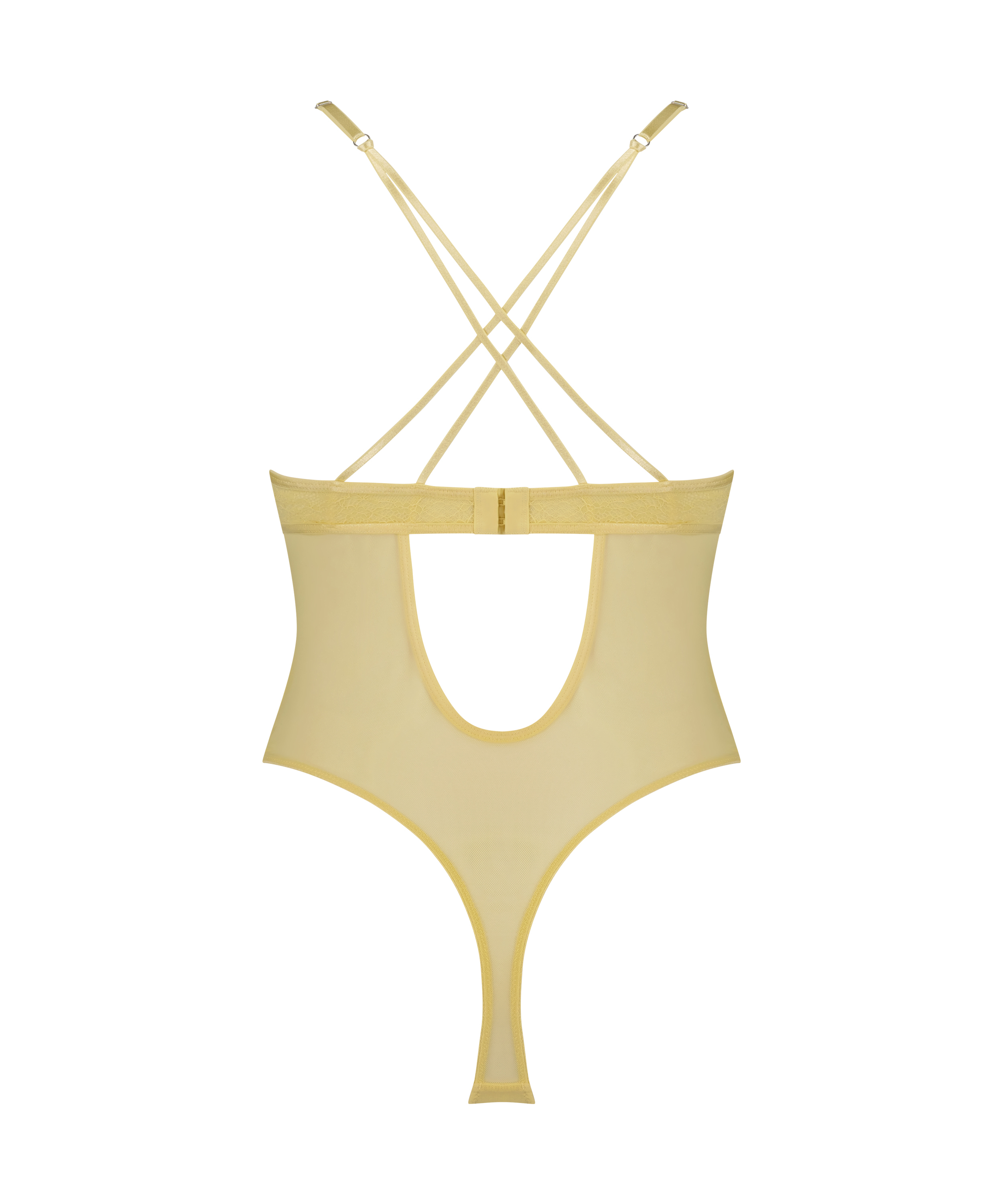 Body à armatures non rembourré Isabelle, Jaune, main