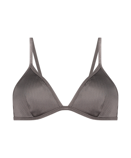 Haut de bikini triangle Luna, Gris