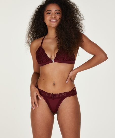 Brassi&egrave;re triangulaire moul&eacute;e Rose, Rouge