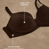 Soutien-gorge à armatures préformé push-up Smooth, Marron