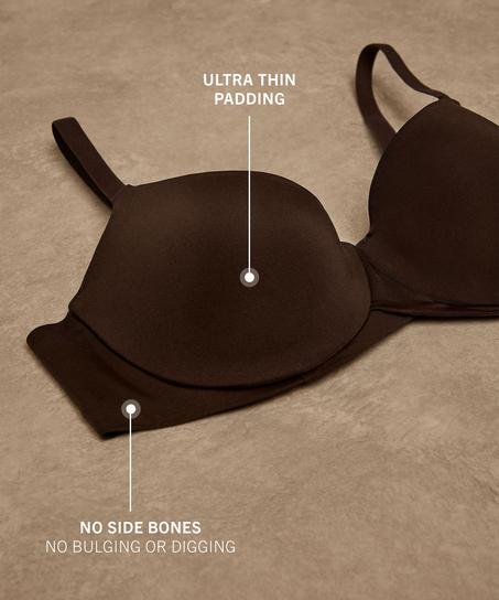 Soutien-gorge à armatures préformé push-up Smooth, Marron
