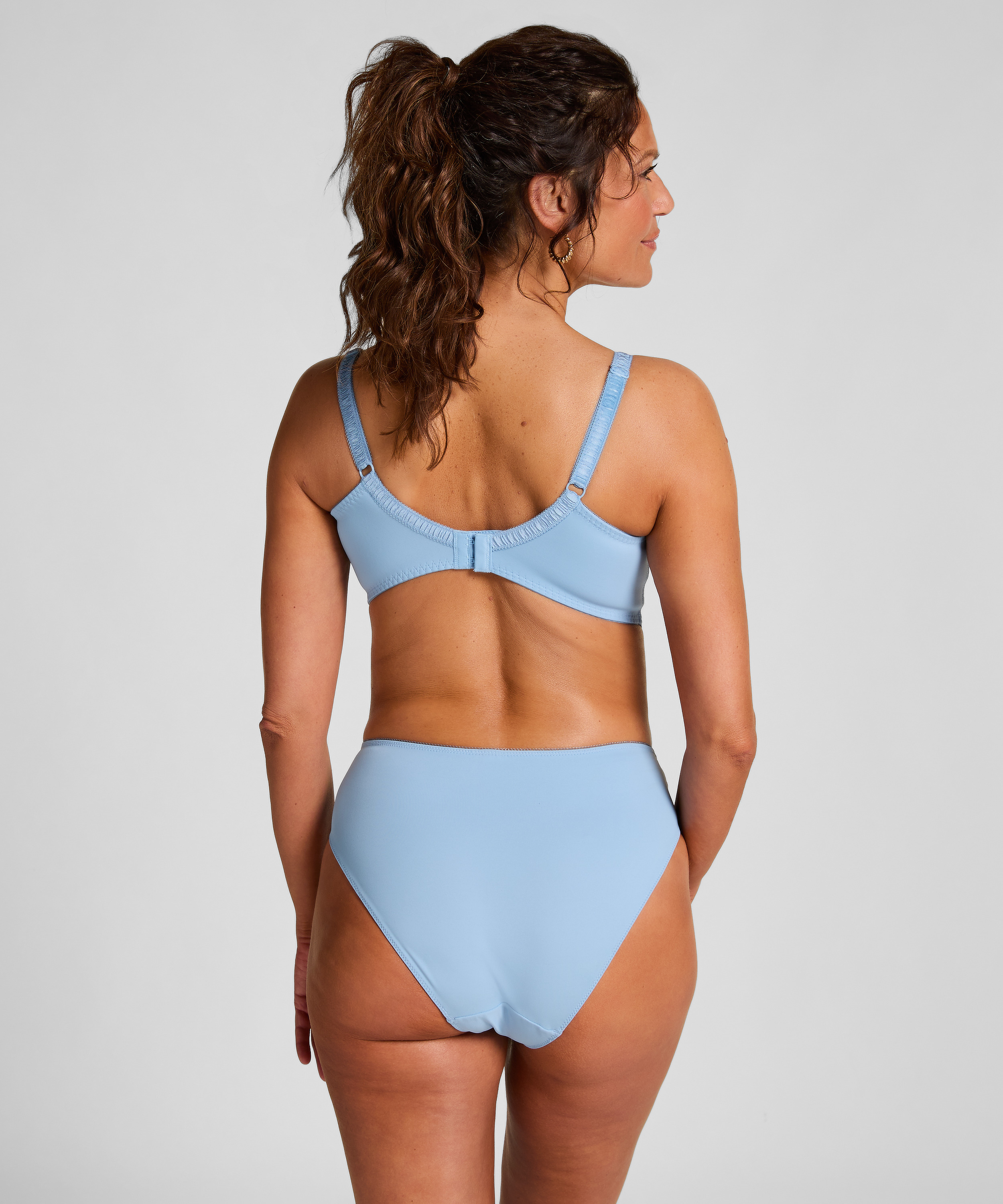 Slip taille haute Diva, Bleu, main
