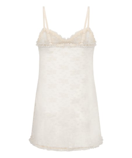 Nuisette en dentelle Darcy, Blanc