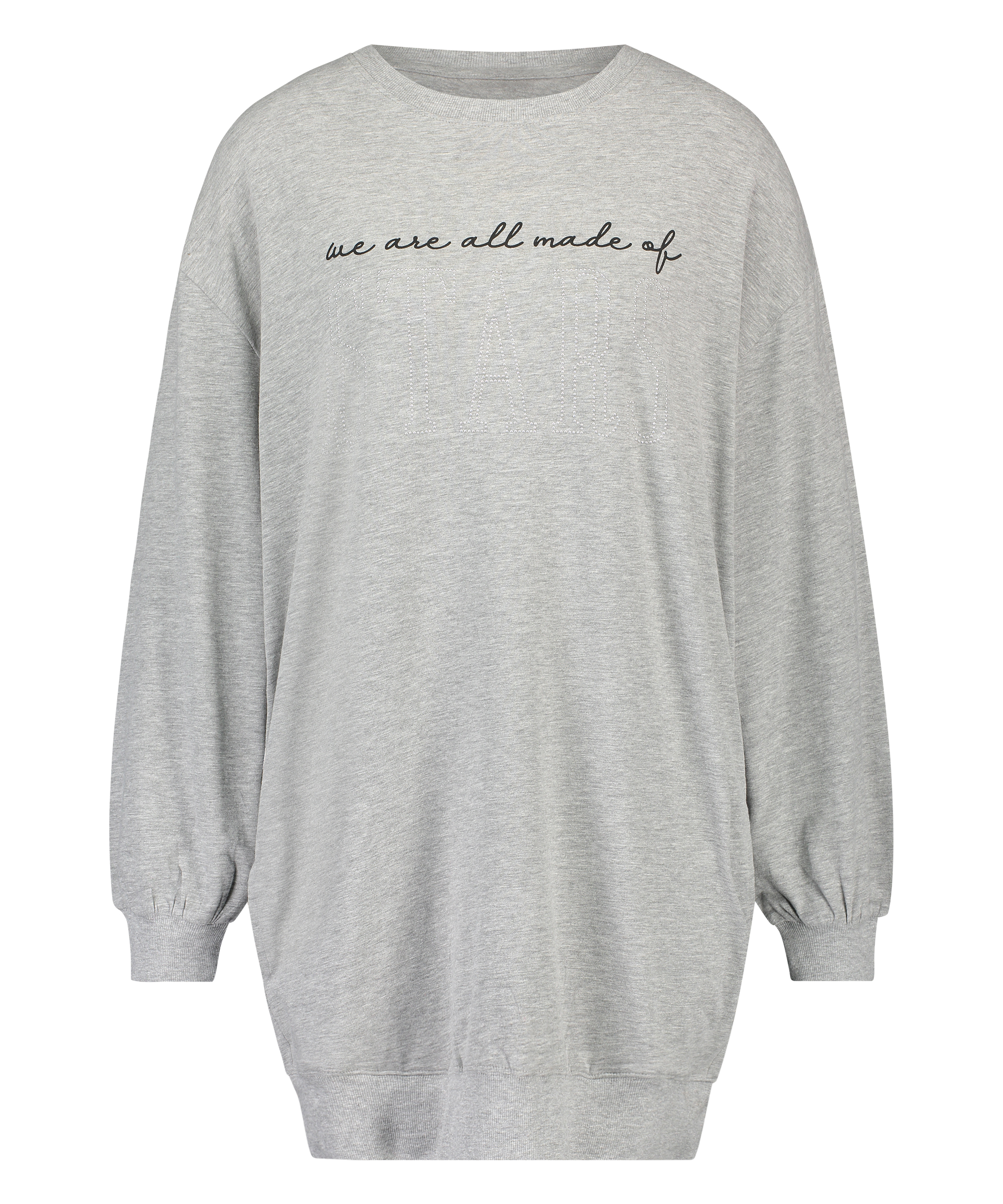 Chemise de nuit à encolure arrondie, Gris, main