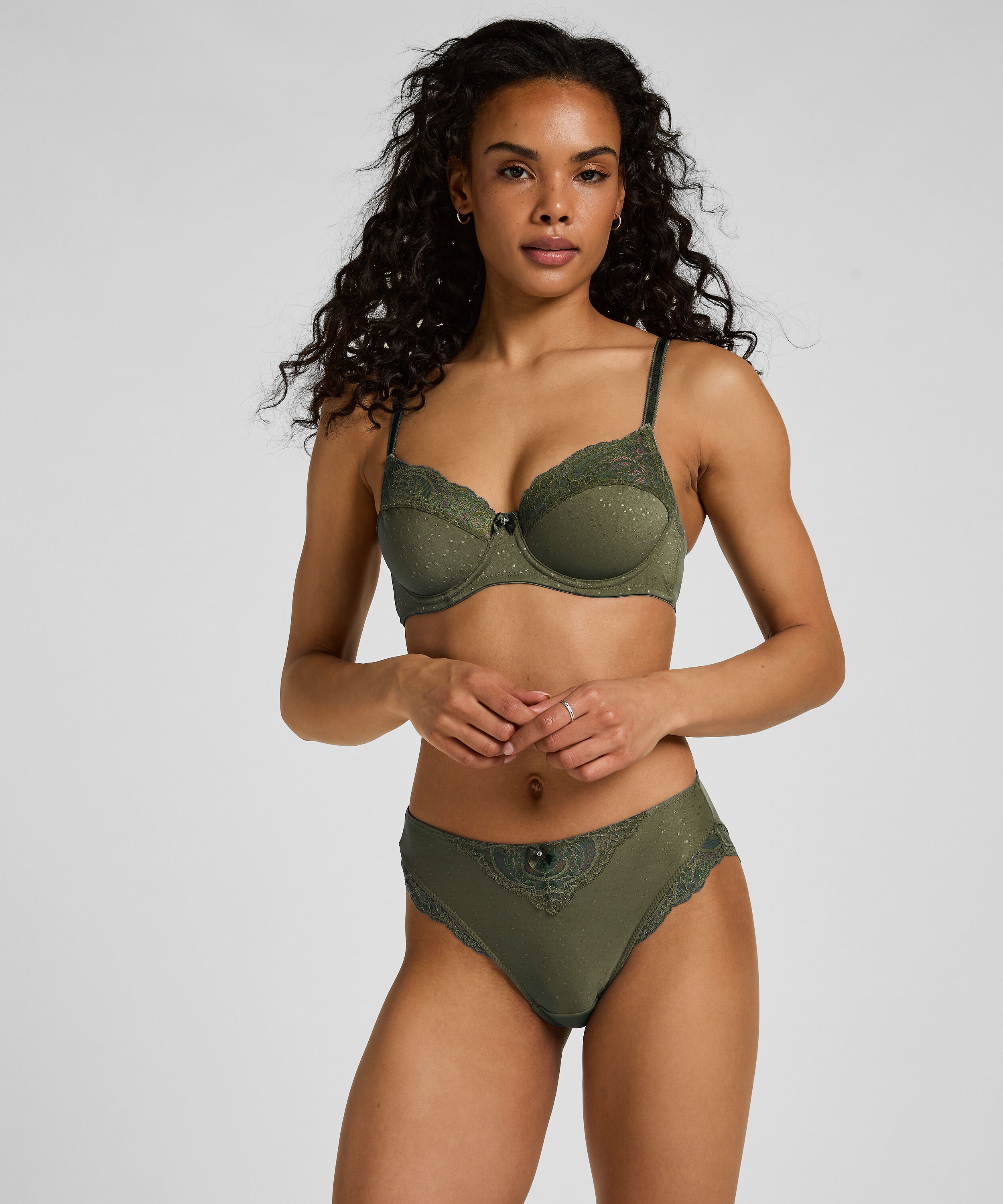 Slip taille haute Sophie, Vert