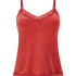 Camisole velours Dentelle, Rouge