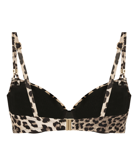 Haut de bikini à armatures rembourré Animalia, Marron