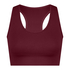 HKMX Soutien-gorge de sport sans couture, Rouge