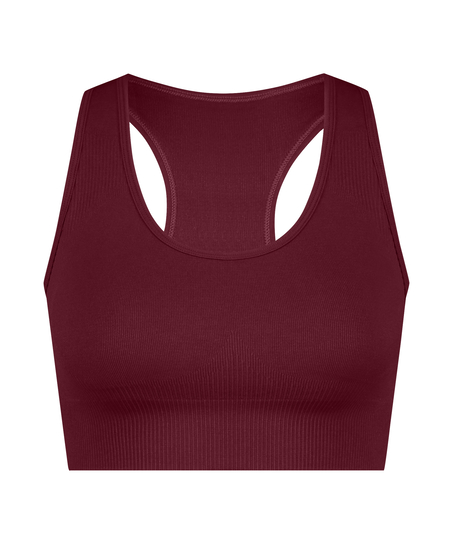 HKMX Soutien-gorge de sport sans couture, Rouge