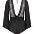 Satin Playsuit Rylie, Noir