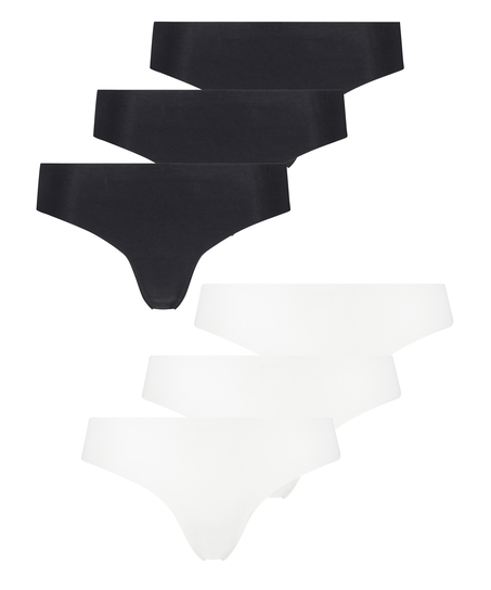 Lot de 6 strings invisibles, Blanc