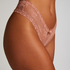Slip brésilien V-shape mesh, Rose