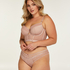 Soutien-gorge rembourré à armatures longline Malika, Rose