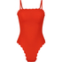 Maillot de bain Bandeau Scallop, Rouge
