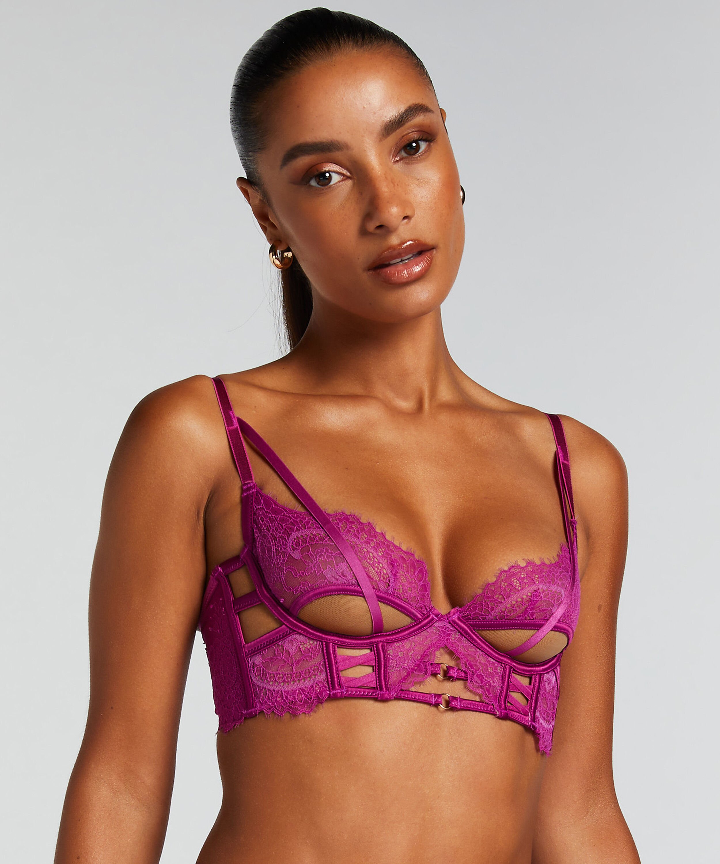 Soutien-gorge à armatures non-préformé longline Monet, Violet Soutien-gorge à armatures non-préformé longline Monet, Violet