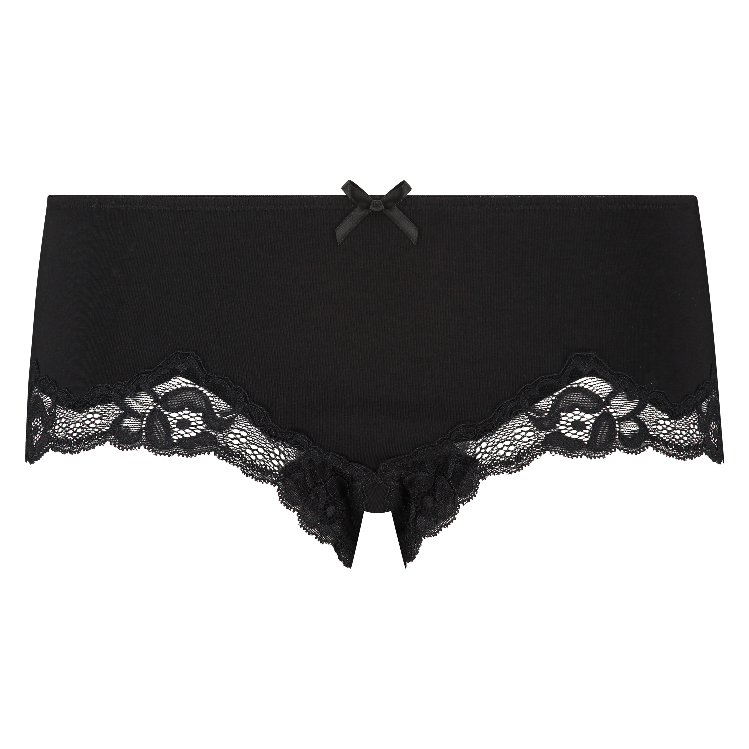 Boxer Coton Secret Dentelle, Noir, main