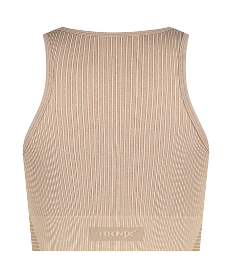 HKMX Soutien-gorge de sport sans couture, Gris