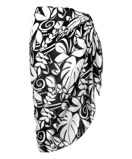 Paréo longueur midi Mauritius, Noir