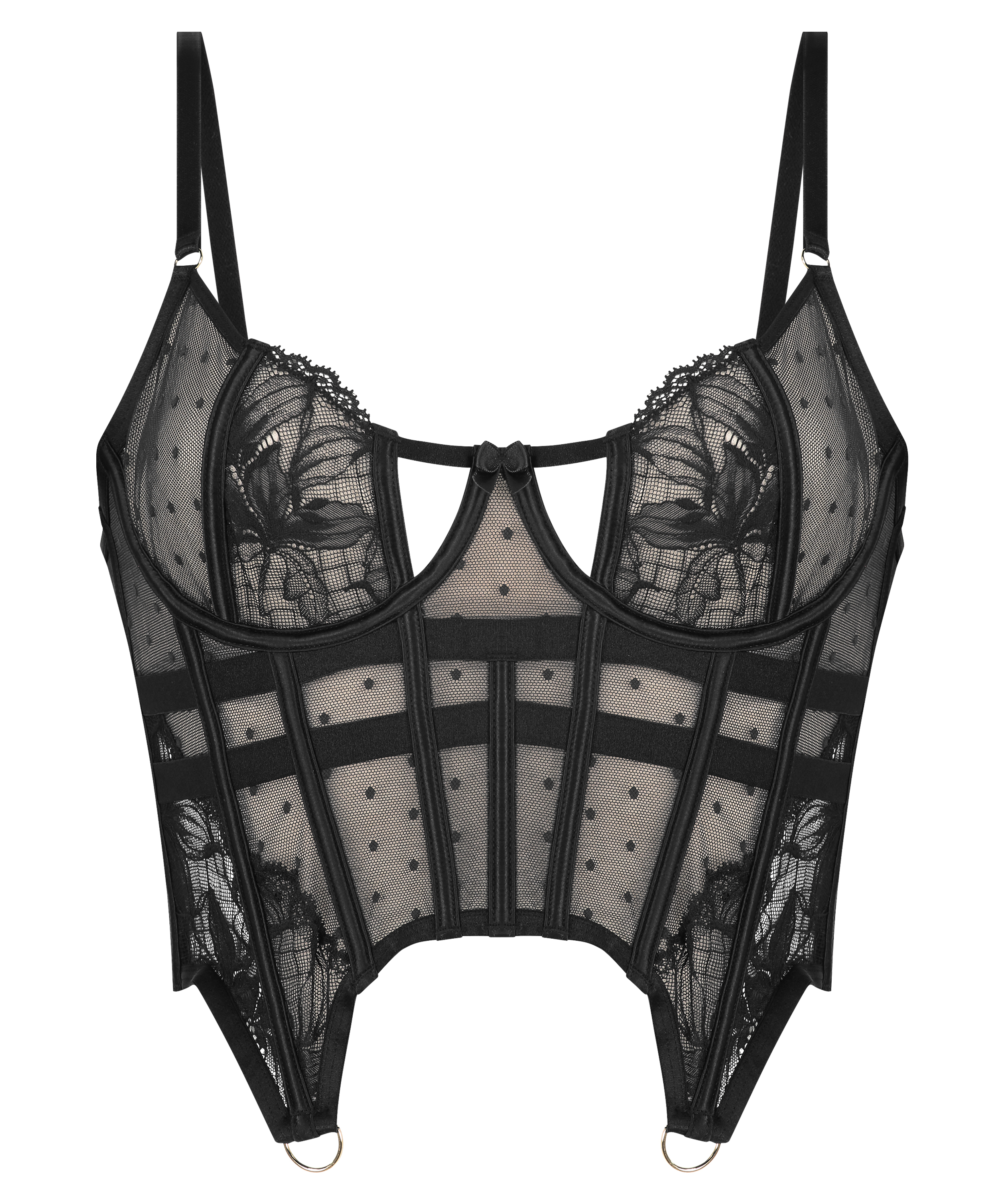 Bustier Lulu, Noir, main