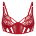 Soutien-gorge à armatures non-préformé longline Billie, Rouge