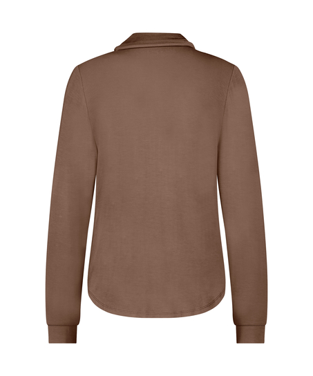 Veste à manches longues en jersey Essential, Marron