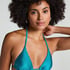 Haut de bikini triangle Aqua, Vert