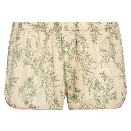Pyjama short tiss&eacute;, Beige