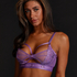 Soutien-gorge à armatures non-préformé longline Pleasure, Violet