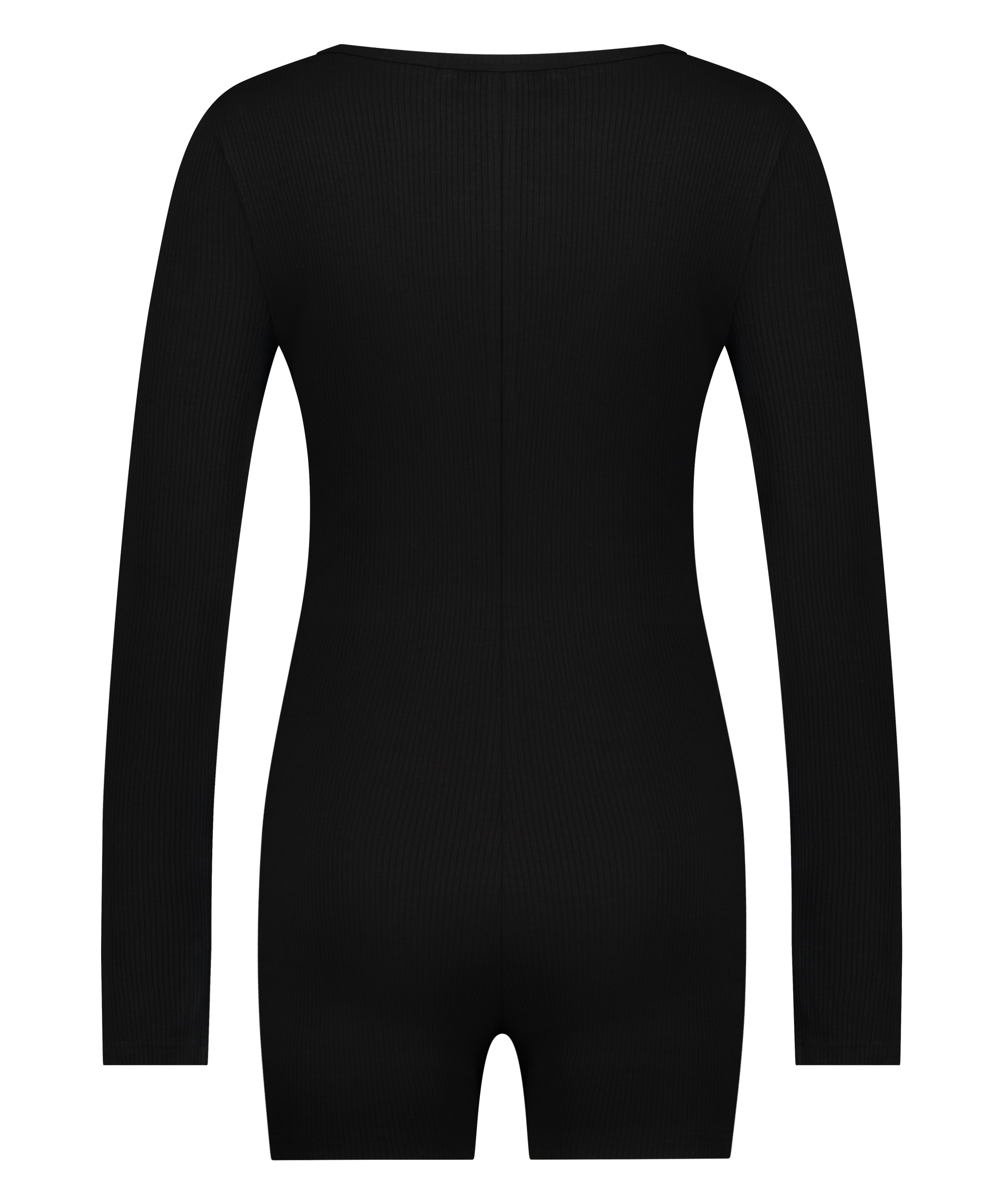 Grenouillère courte brossée, Noir, main