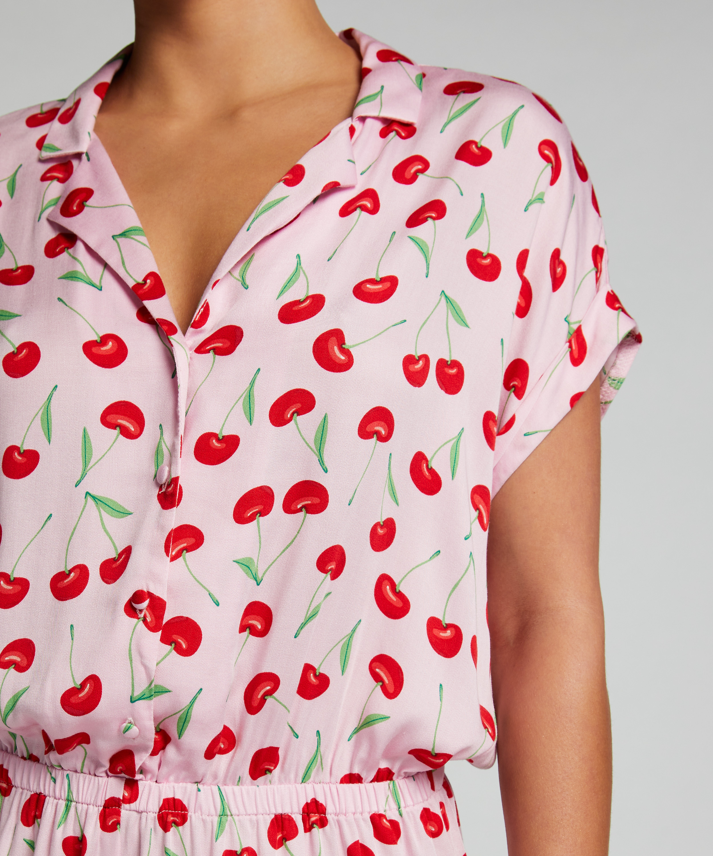 Combinaison Teddy Cherry, Rose, main